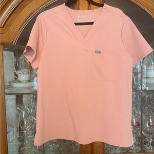 Figs Pink Sand Scrub Top